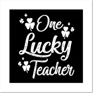 st patricks day one lucky teacher Posters and Art